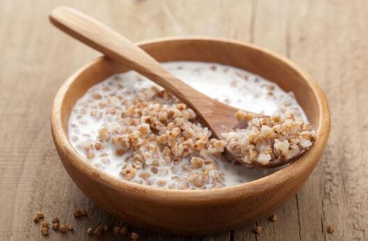 Kefir porridge with kefir