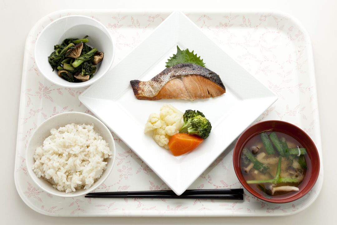 Dishes of a Japanese diet for 7 days